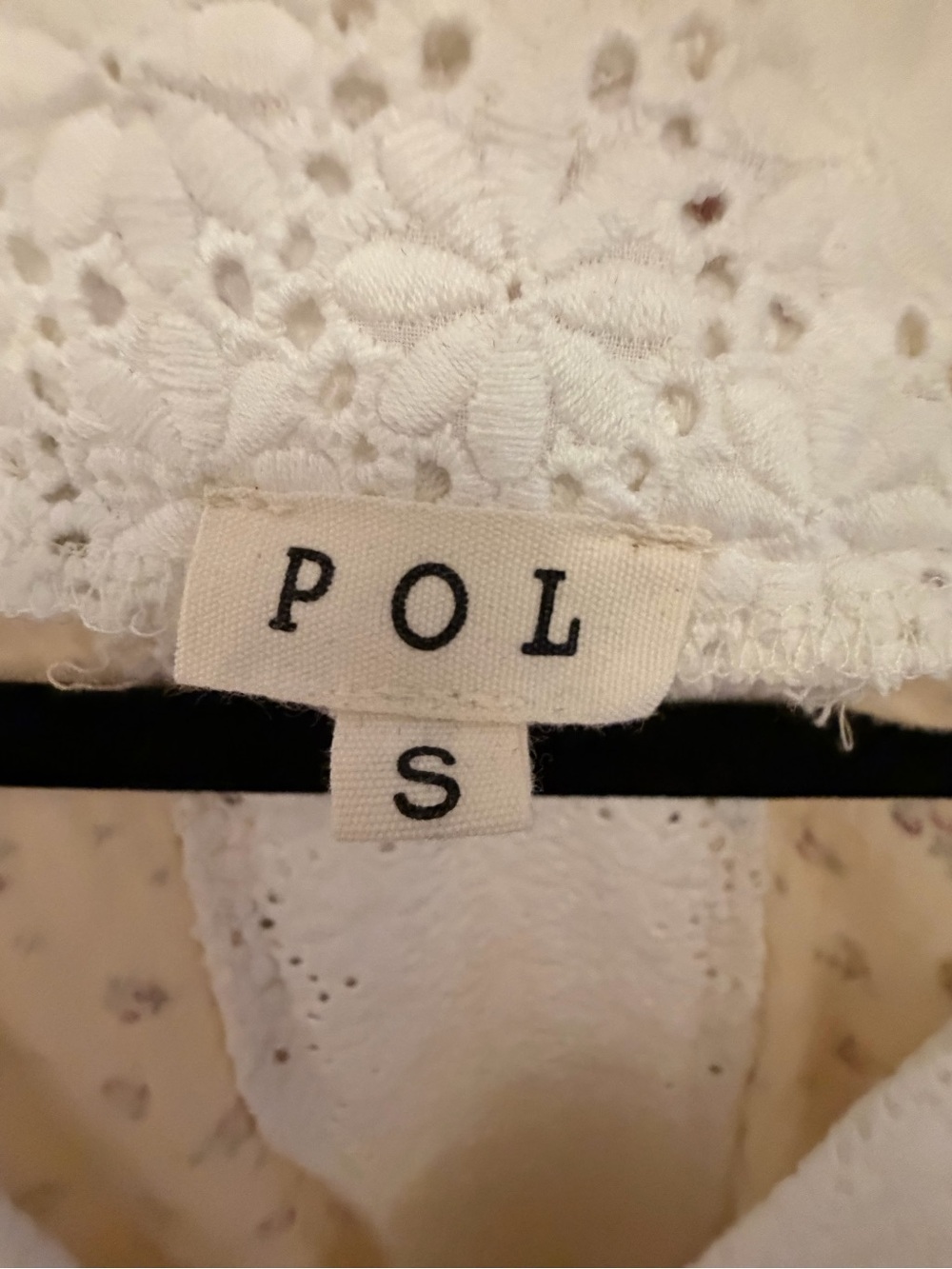 POL Cream Floral Lace-Trim Boho Tunic Top - Picture 2 of 2